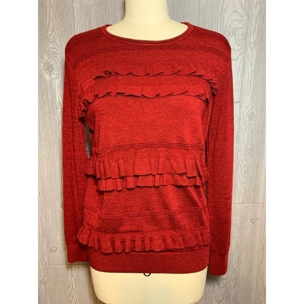 Diane von Furstenberg Cranberry Bennie Sweater M